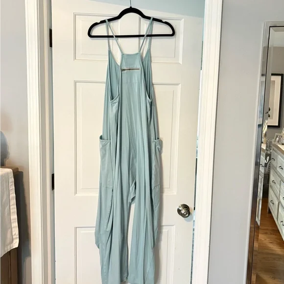 Free People Movement Hot Shot Onesie Baby Blue Medium - Picture 4 of 5